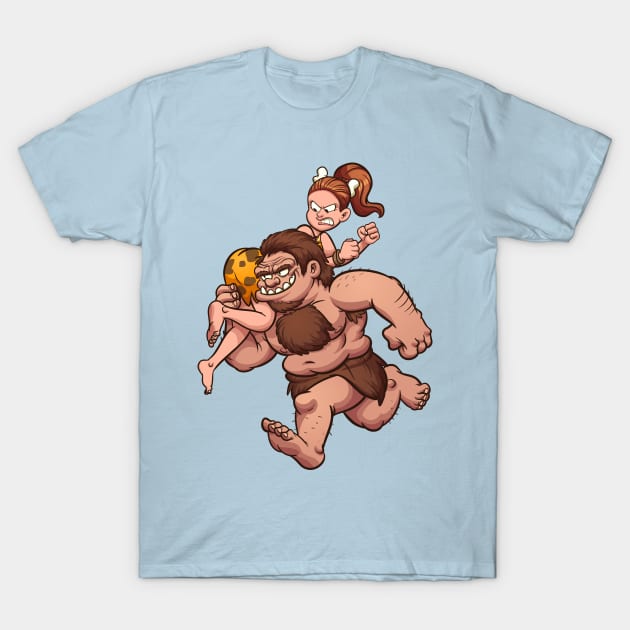 caveman kidnapping T-Shirt by Mako Design 